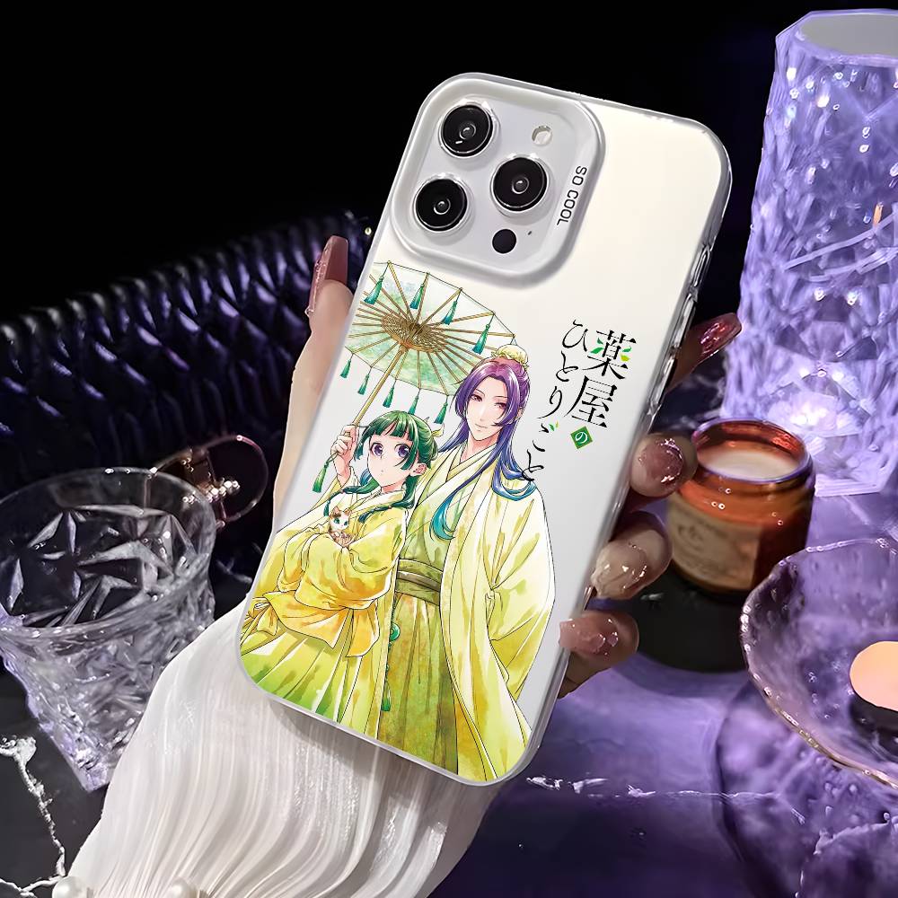 

Anime the Apothecary Diaries Phone Case For iPhone 16 15 14 13 12 11 Pro Max White Purple Matte Laser Metallic Aurora Funda iPhone14pro