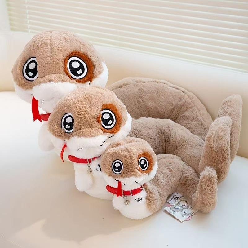 

Cute puppy snake dot doll plush doll ornament creative zodiac snake doll throw pillow doll children s gift 20Cm [straighten 40cm] very small