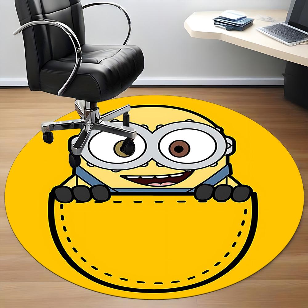 1pc Pocket Minion Office Round Area Rug, Under Office Chairs Bedroom Living Room Home Decor  A1022260