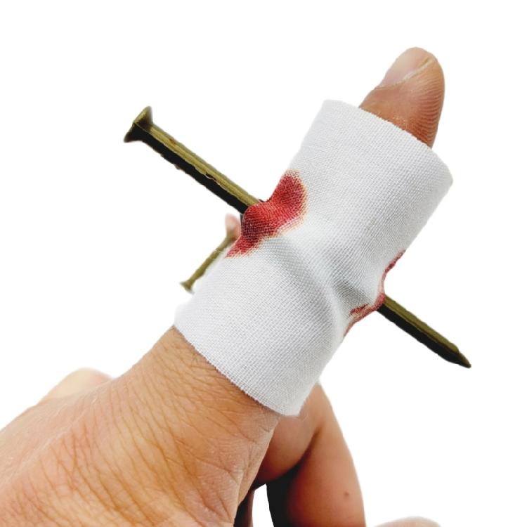 

Artificial Blood Nails Through Finger Nails Through Finger With Bandage Artificial Bloody Finger Covers for Men Women 1 белый