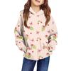 Children's Long-sleeved Loose-fitting Pullover Hoodie With Drawstring And Solid Color