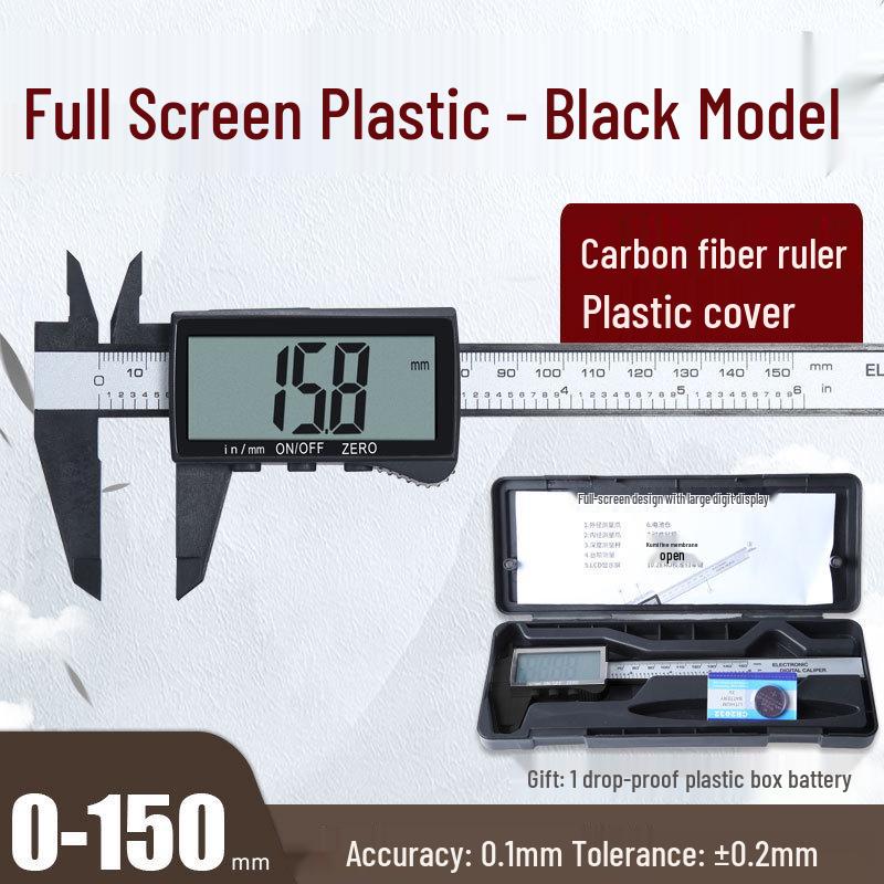 High-Precision Digital Vernier Caliper for Jewelry & Crafts: All-Plastic Design, Ideal for Measuring Small Items like Bracelets and Pearls.