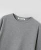 MOOD INSIDE Waffle Semi-Crop Long Sleeve_Gray