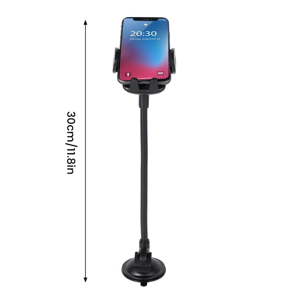 Car Phone Holder Mount 360° Rotatable Long Arm Windshield Phone Cradle with Suction Cup 1.9-4.1in Mounting Seat Non-Slip