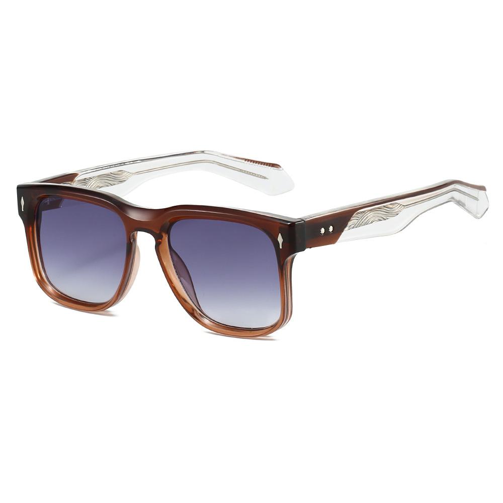 

Retro Square Sunglasses Men Women Arrow Decoration Luxury Sun Shades Metal Core CP Acetate Driving Glasses UV400