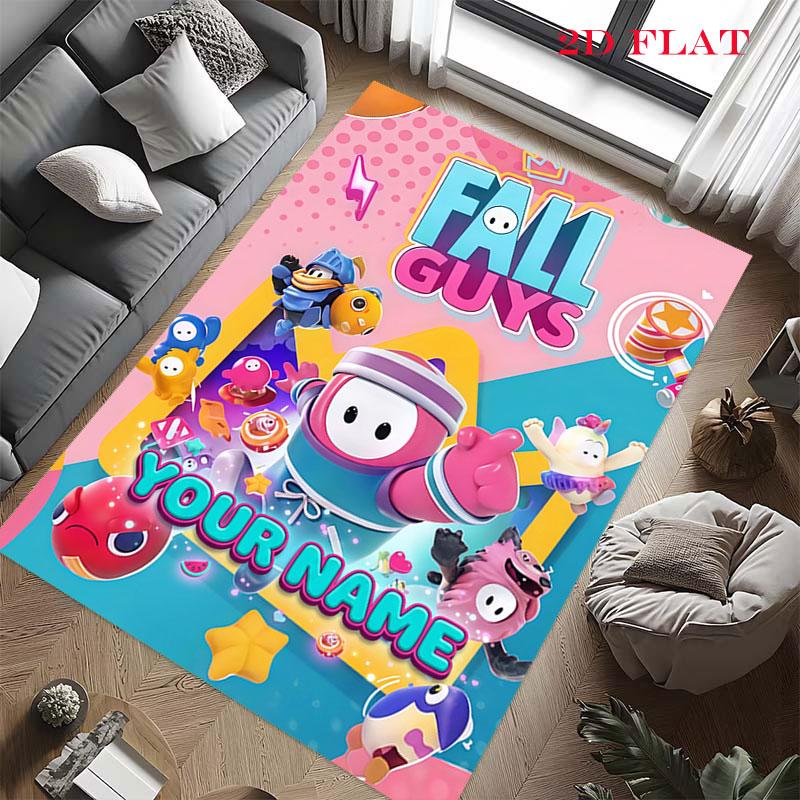 Custom Fall Guys Carpet Rug for Living Room Bedroom Home Sofa Decoration,Kids play Nonslip Floor Mat