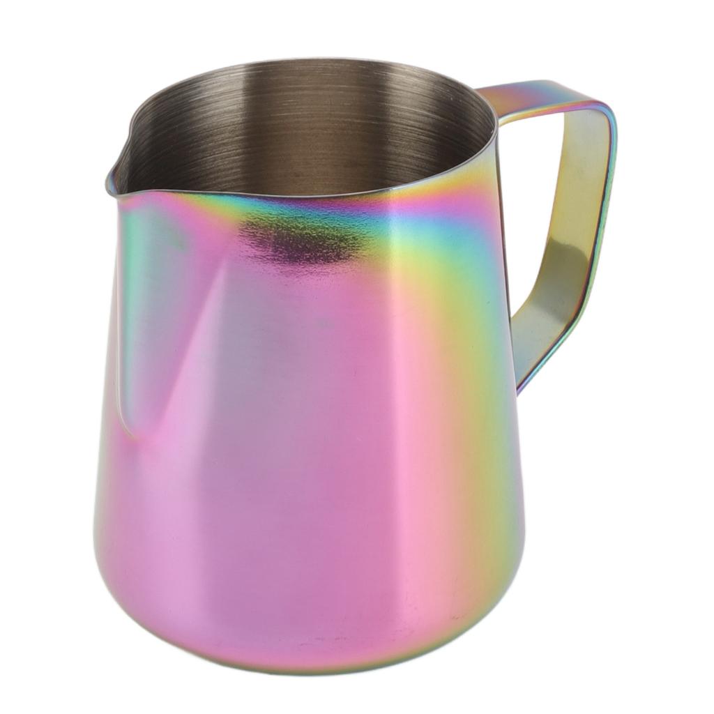 Lattiera per montare il latte in acciaio inox, brocca per il latte, lattiera per caffè per negozio di tè al latte, bar, 350 ml