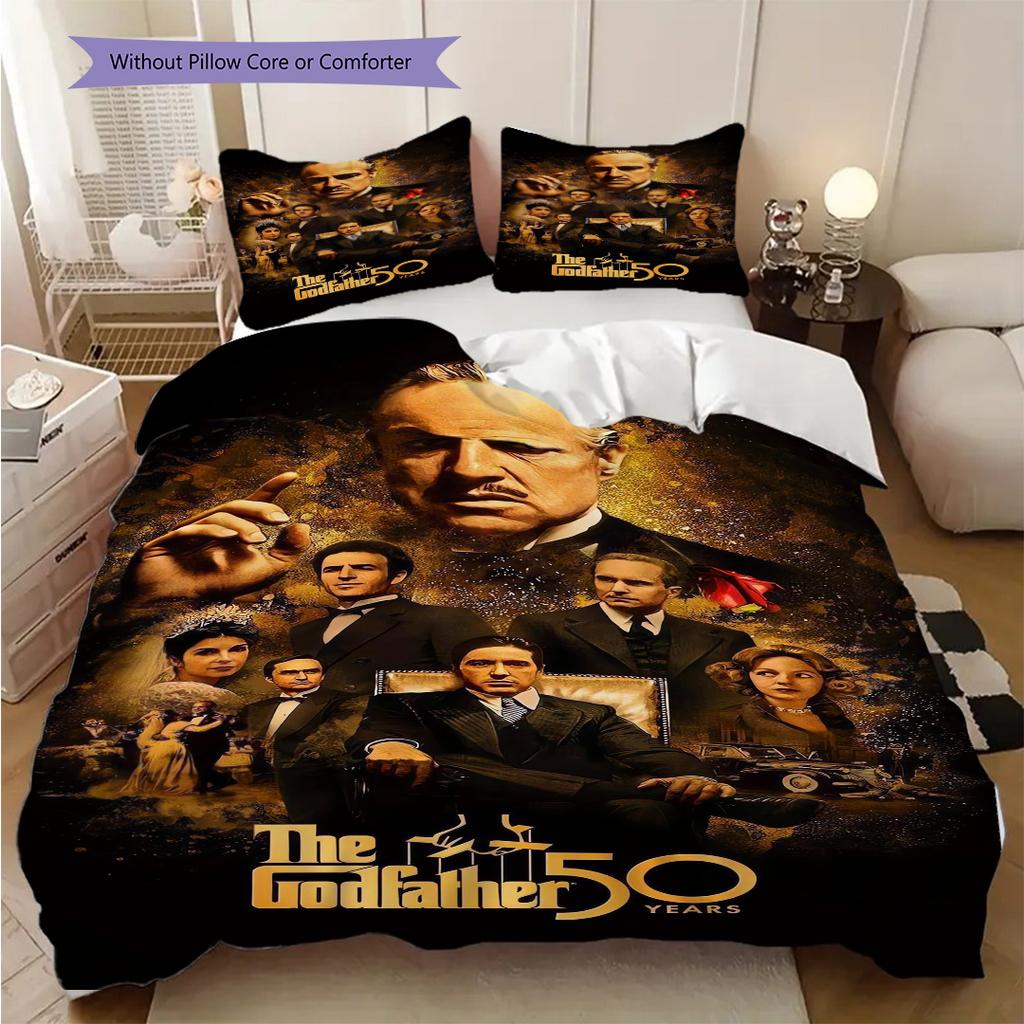 Godfather Legacy Th Anniversary Bedding (1 * duvet cover + 2 * pillowcase, without core) 2D Flat Soft and comfortable Duvet cover and pillowcase