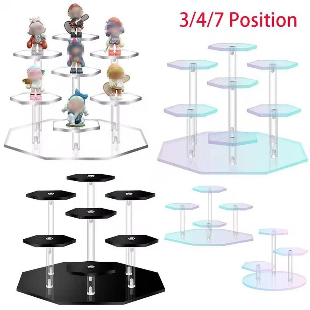 3/4/7 Position Toys Model Storage Rack Dazzling Dessert Display Stand  Office Decor