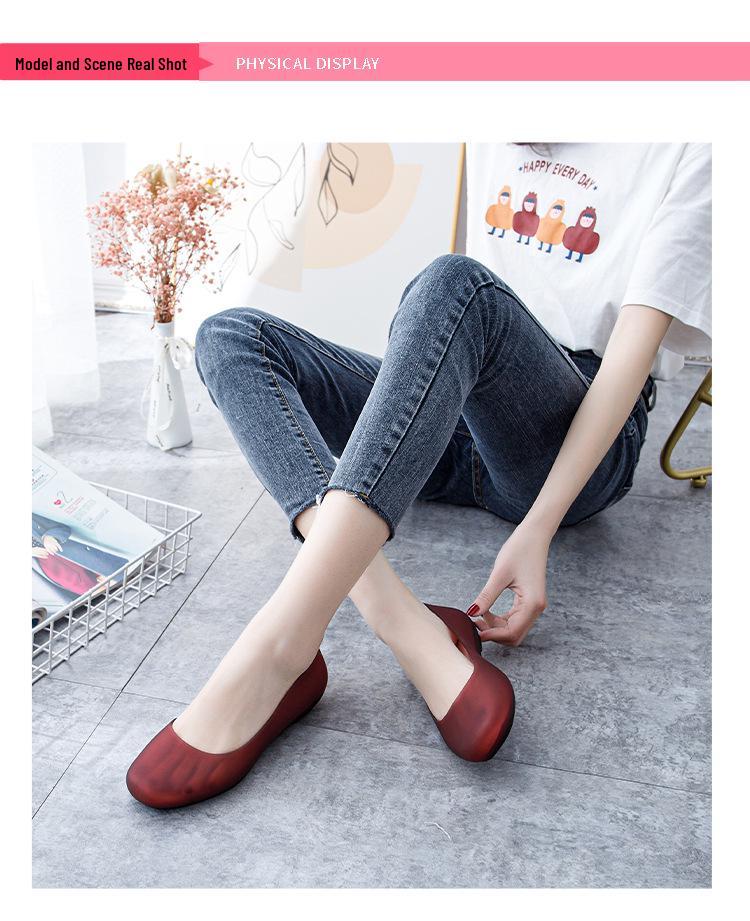 Letnie Przezroczyste Płaskie Sandały Żelowe Damskie 2024 - Lekkie, Niskie, Wodoodporne, Gumowe Buty Plażowe Outdoor