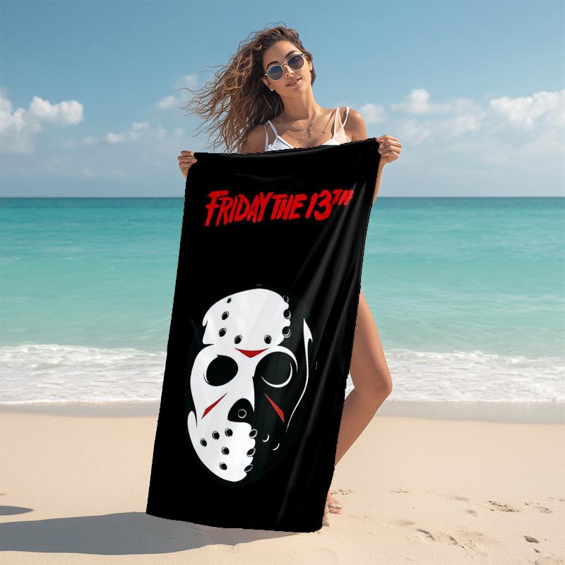 1Pc Friday 13Th Horror Beach Towel Microfiber Beach Towel Thin Absorbent For Beach Swimming Yoga Bath Sports 0917168