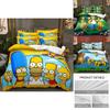 The Simpsons Cartoon Bedding Set With Reactive Dye Printing For Modern Home Decor