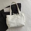 Simple Star Pattern Canvas Tote Bag for Women Large Capacity Casual Shoulder Handbag KTB