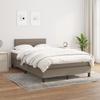 Vidaxl Letto Continentale Con Materasso, Taupe, Tessuto, 120X200 Cm