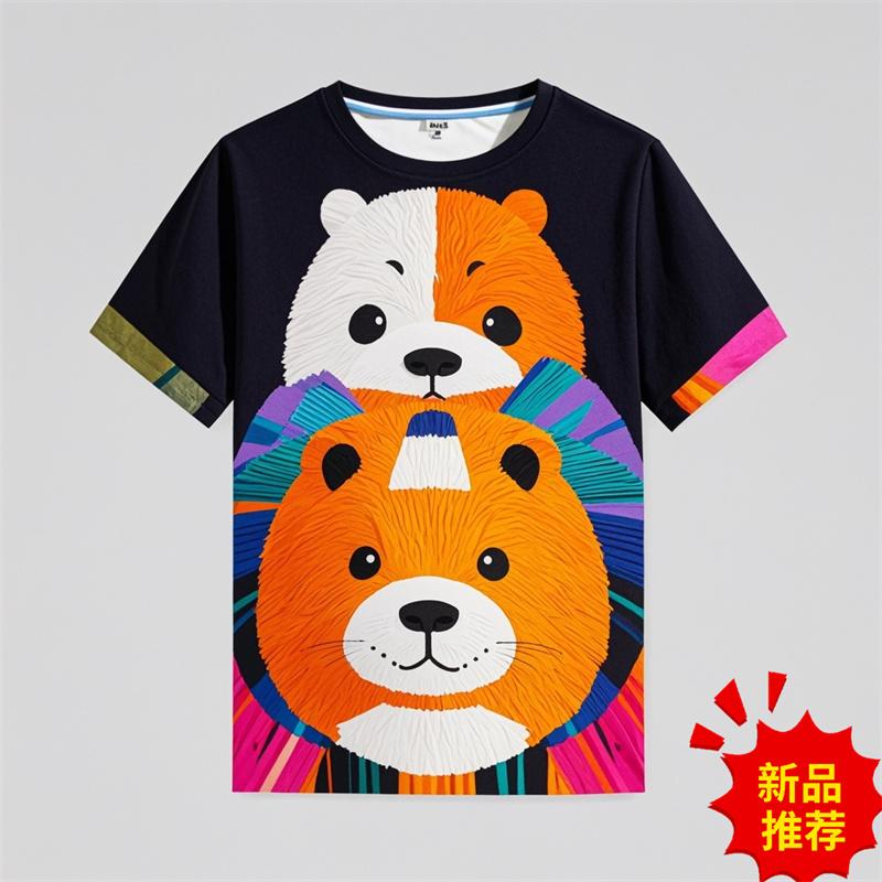 Summer Harajuku 3D Cute Animal Capybara Print T Shirt For Men
