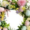 Spring Wreath Colorful Eggs Daisies Spring Garland 15.75inch Artificial Easter Outdoor Door Wreaths for Home Porch Window Wall