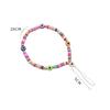 Color mobile phone chain beads selling devil's eye soft pottery mixed color mobile phone chain lanyard manufacturers.