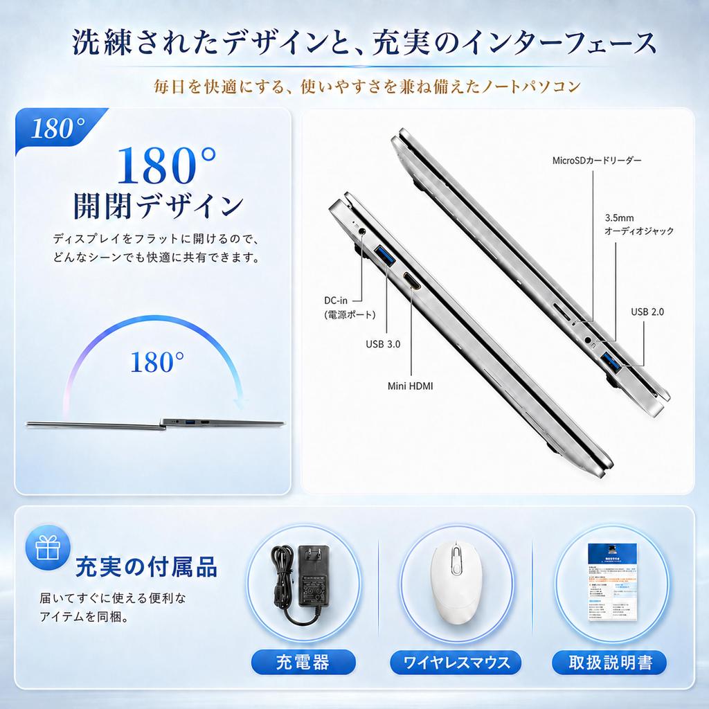 KAZEON N4500 Laptop Office 2024 Windows 11 1920x1080 FHD IPS LCD 8GB Memory 256GB SSD Webcam Bluetooth Mini HDMI Lightweight and Slim Home use