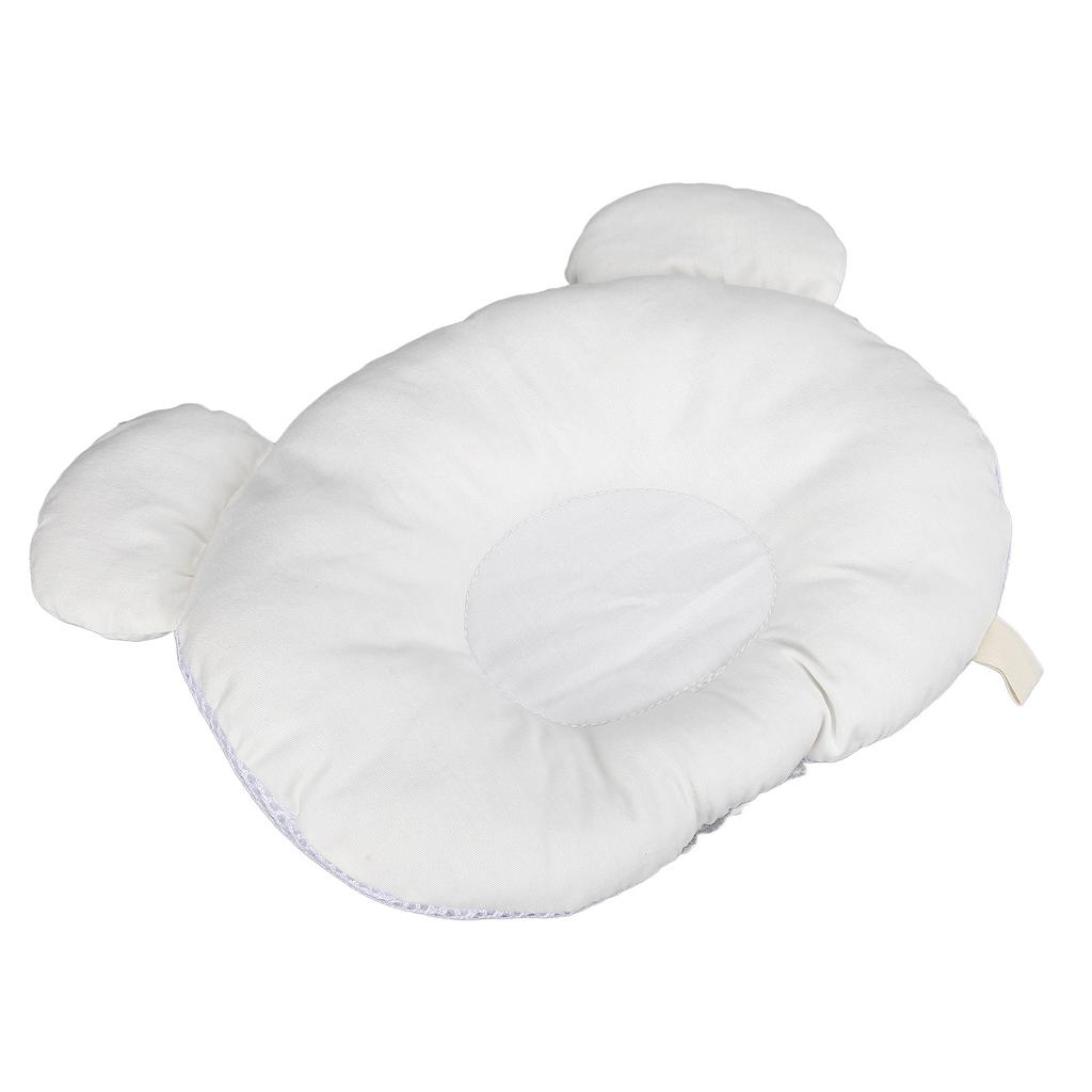 Baby Pillow Breathable Soft Prevent Flat Head Cute Newborn Head Shaping Support PillowWhite
