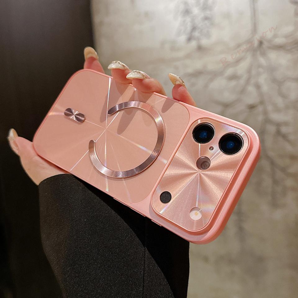 Big Windows Magnetic Phone Case For iPhone 17 13 14 15 16 Pro Max Air Magsafe Official CD Laser Shockproof Protector Cover