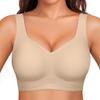 Reggiseno jelly da donna taglie forti senza cuciture, di supporto, senza ferretto, comodo, per l'uso quotidiano