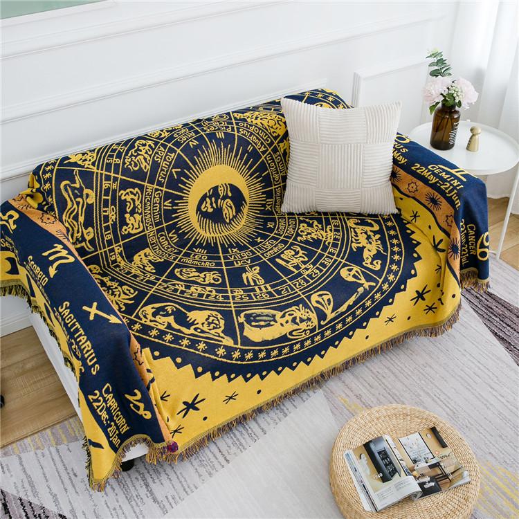 Thickened and Minimalist Double-sided Fabric Sofa Blanket, Sofa Towel, Light Luxury Tea Table Cloth, Household Exposed Camping Blanket, Bed Tail Towel