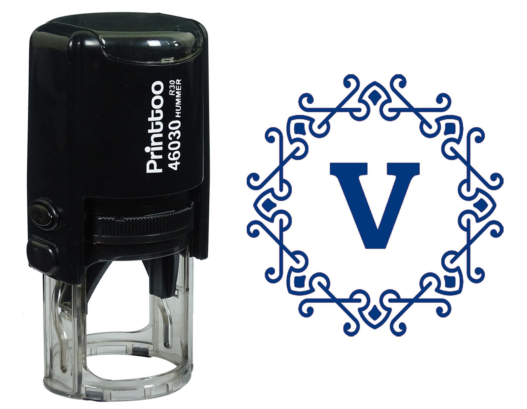 

Printtoo Alphabet V Monogram Octagon Celtic Swirl Frame Self Inking Rubber Stamp Office 30 mm Diameter (Approx) синій