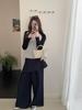 Lu Si Women's Spring Raglan Sleeve Color Block Letter Base Layer, Versatile Slimming Long Sleeve Casual Top