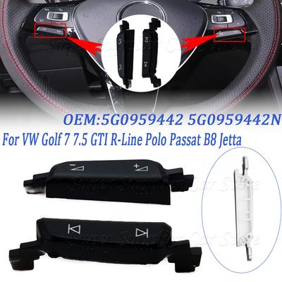 Neue Auto-Lenkrad-Lautstärke-Druckknopfkappe 5G0959442 5G0959442K Für VW Golf Mk7 2013 2014 2015 2016 2017 2018