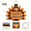 Wooden Hanging Sign Welcome Sign, Rustic Door 2D Daisy Butterfly Print, Patio Ornament Halloween Thanksgiving Easter Seasonal Holiday for Front Decor
