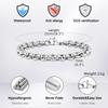 Chunky Belcher Round Chain Bracelets for Men Boys,Embossed Stainless Steel Braided Chain Wristband,Punk Jewelry Gifts