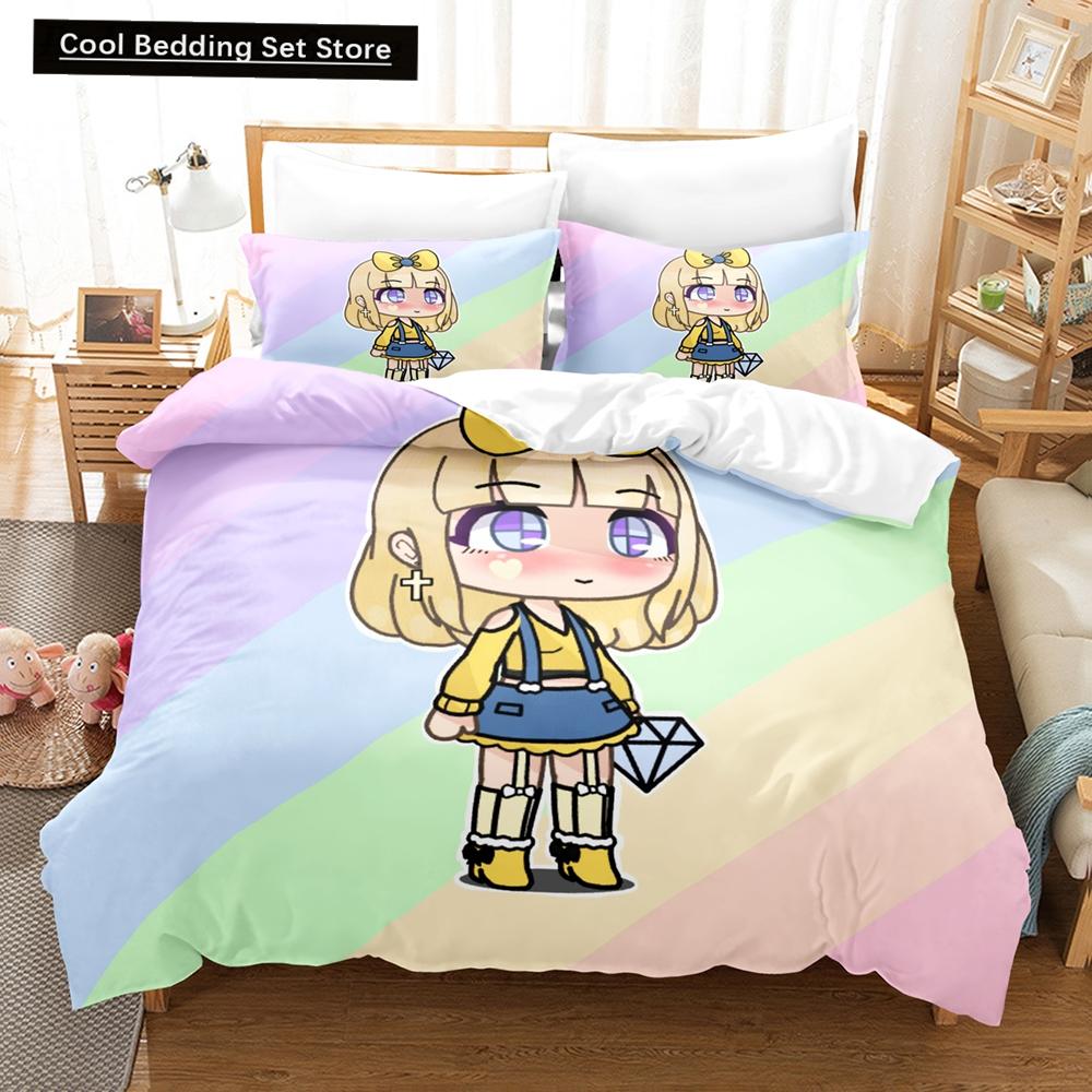 3D Anime The Gacha Girl Bedding Sets Duvet Cover Set With Pillowcase Twin Full Queen King Bedclothes Bed Linen For Home Textiles