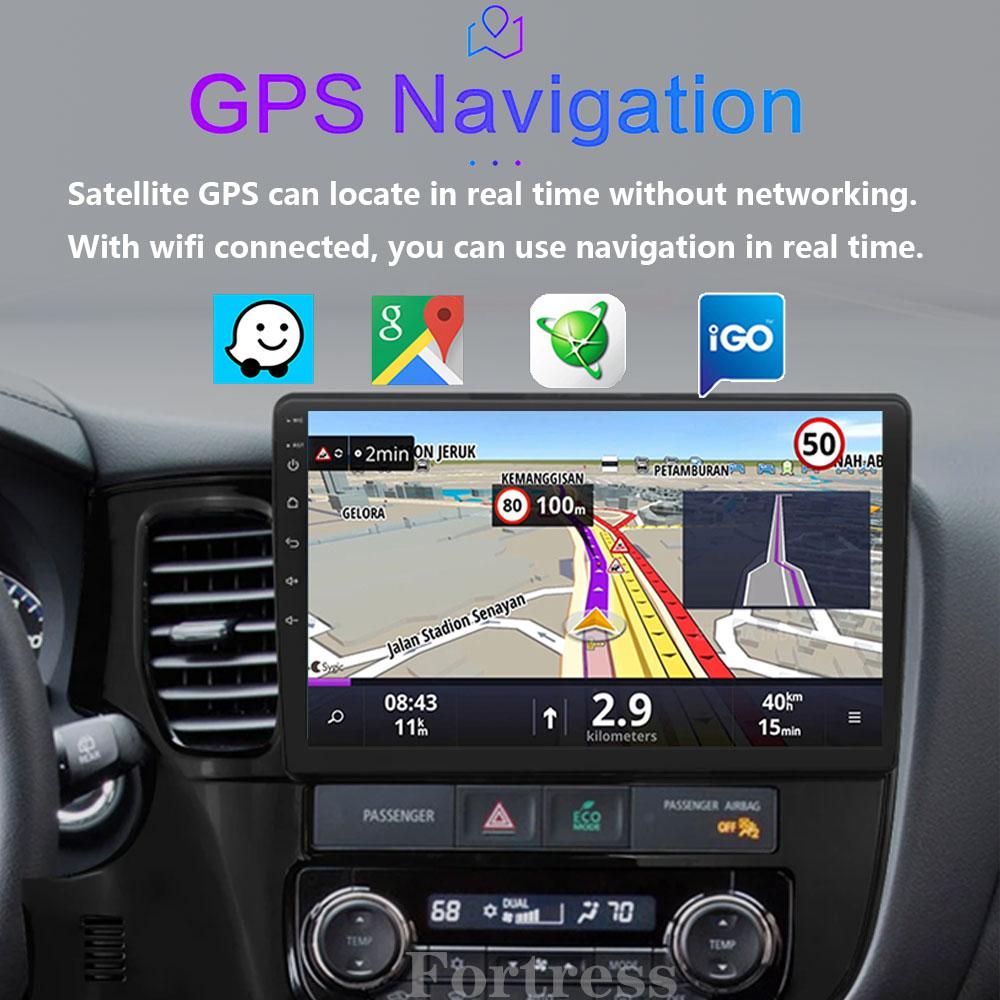 Android 14 For Mitsubishi Outlander 3 GF0W GG0W 2012-2018 Stereo Car Radio Multimedia Video Player GPS AI Voice CarPlay