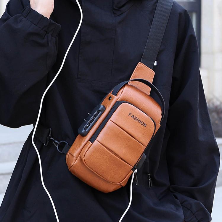 2025 Motorcycle Bag Single Shoulder Crossbody Chest Bag Men's Mobile Phone Bag Certificate Bag USB Anti-theft