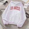 Los Angeles California Hoodies Women Fashion Novelty Casual Hooded Basic Sweatshirt Warm Comfortable Fleece New Hoody