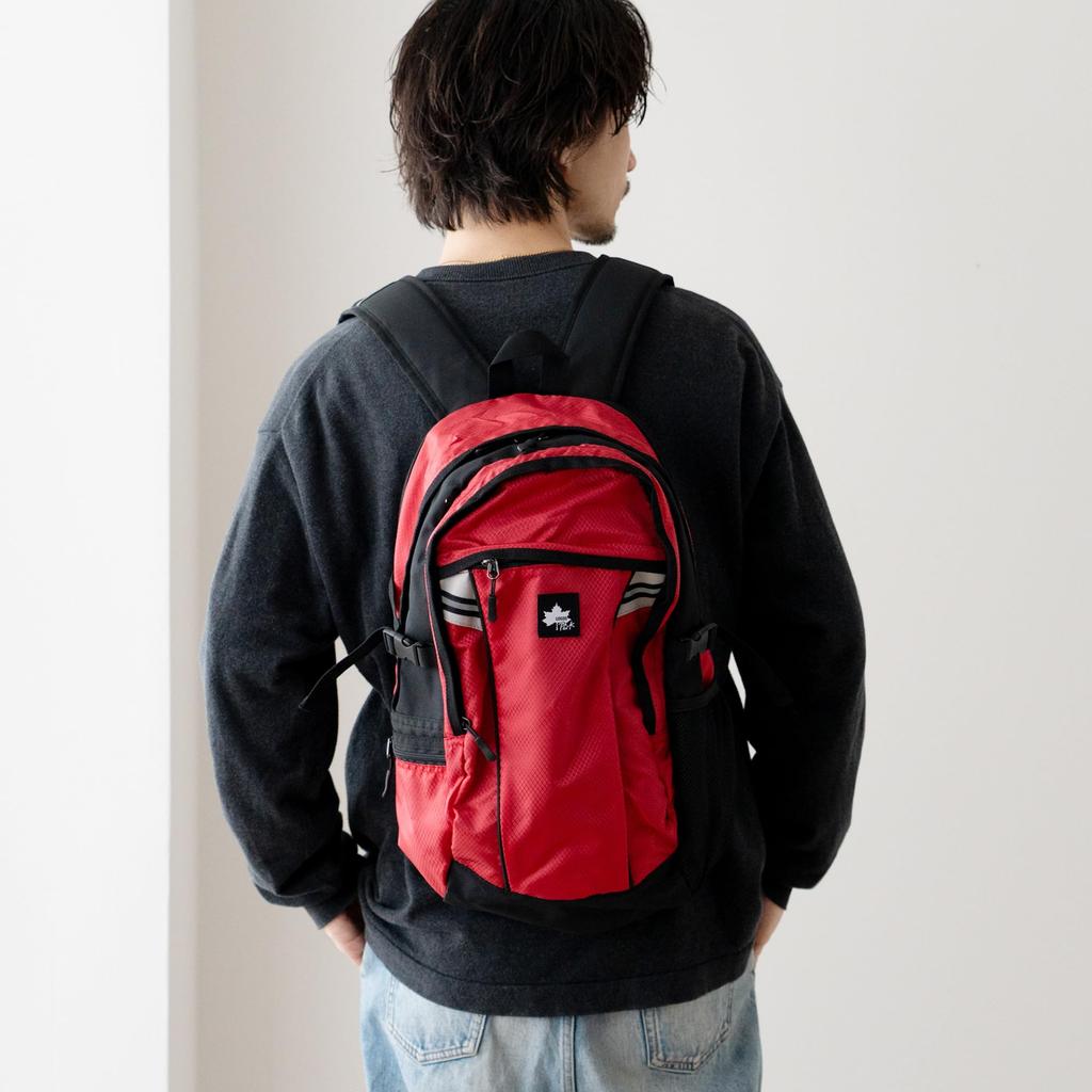 [Logospark] Backpack, L Size, Reflector, Daypack, Black, Large