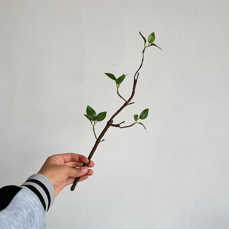 Grüne Knospen Künstliche Grünpflanzen - Schaumstoffäste für Heimdekoration, Esstisch und Fotoausstellung