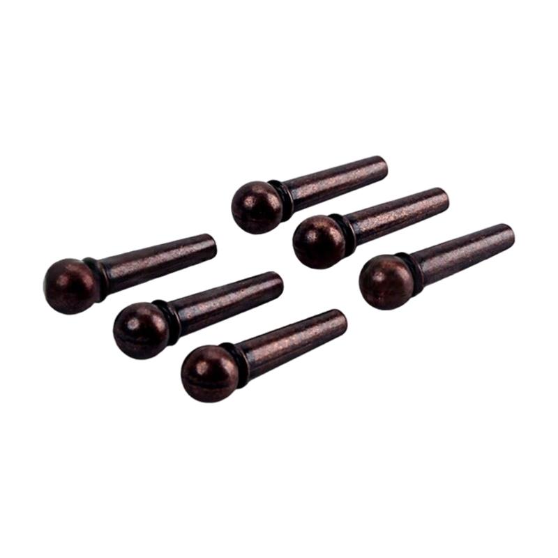 6Pcs Acoustic Guitar Bridge Pins Replacement String Pegs Guitar String Studs for Acoustics Folk Guitar Ukuleles Enduring
