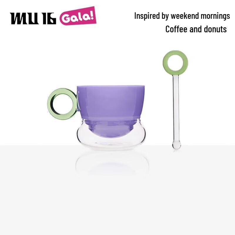 MU16 Donut Series Blueberry Glass Cup