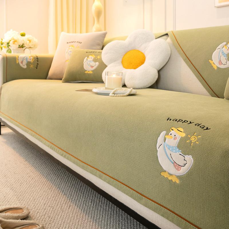 

Sofa cushion 2025 new four-season universal fixed non-slip straight row seat cushion leather sofa cover cover cover advanced 45 * 45Cm pillow cover