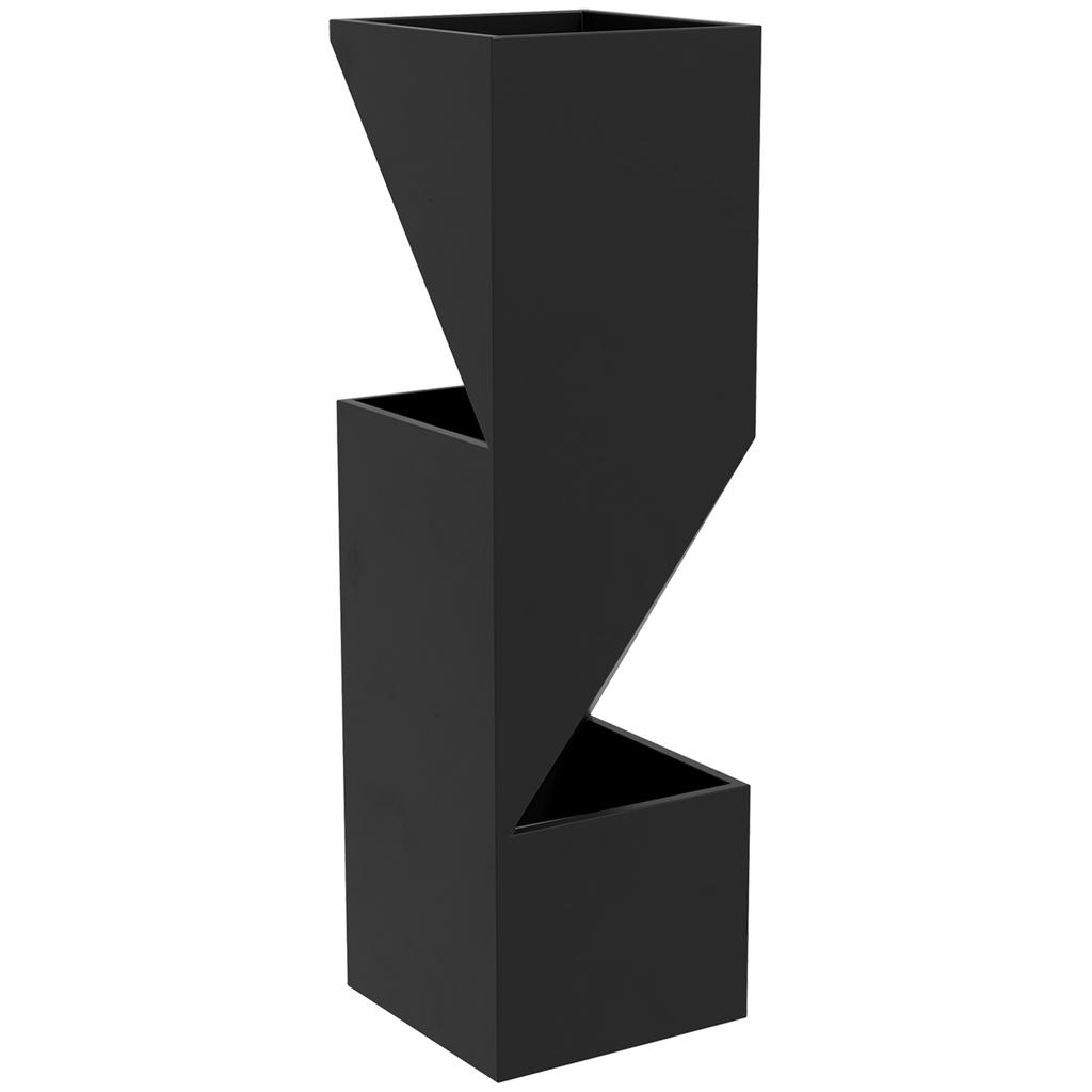 Flower Pots Indoor Plant Pots With Drainage Holes Metal Dim 30L X 30W X 100H Cm Black