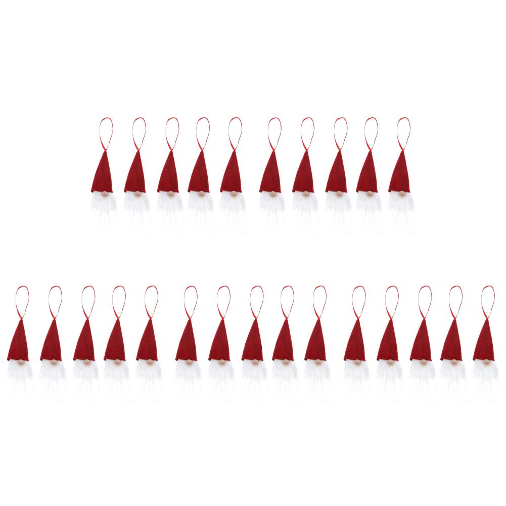 

- 5 шт. подвесных украшений для рождественской елки, рождественский венок, подвески в виде Санты (красный)