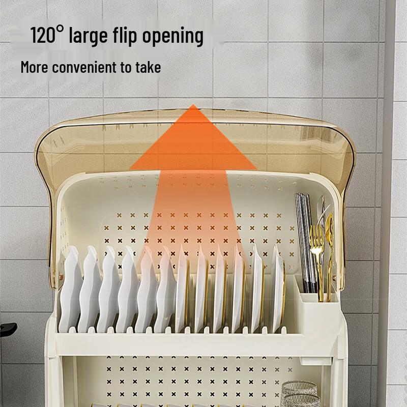 Lan Tuan Nordic Foldable Kitchen Dish Drying Rack & Storage Shelf