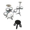 Kids Jazz Drum Set 7 Drums Loud Sound Compact Beginner Drum Kit with Stool for 3 Years Old Above
