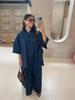 2025 Summer Yellow Pleated Women's Casual Shirt and Loose Pants Set - European and American Design.