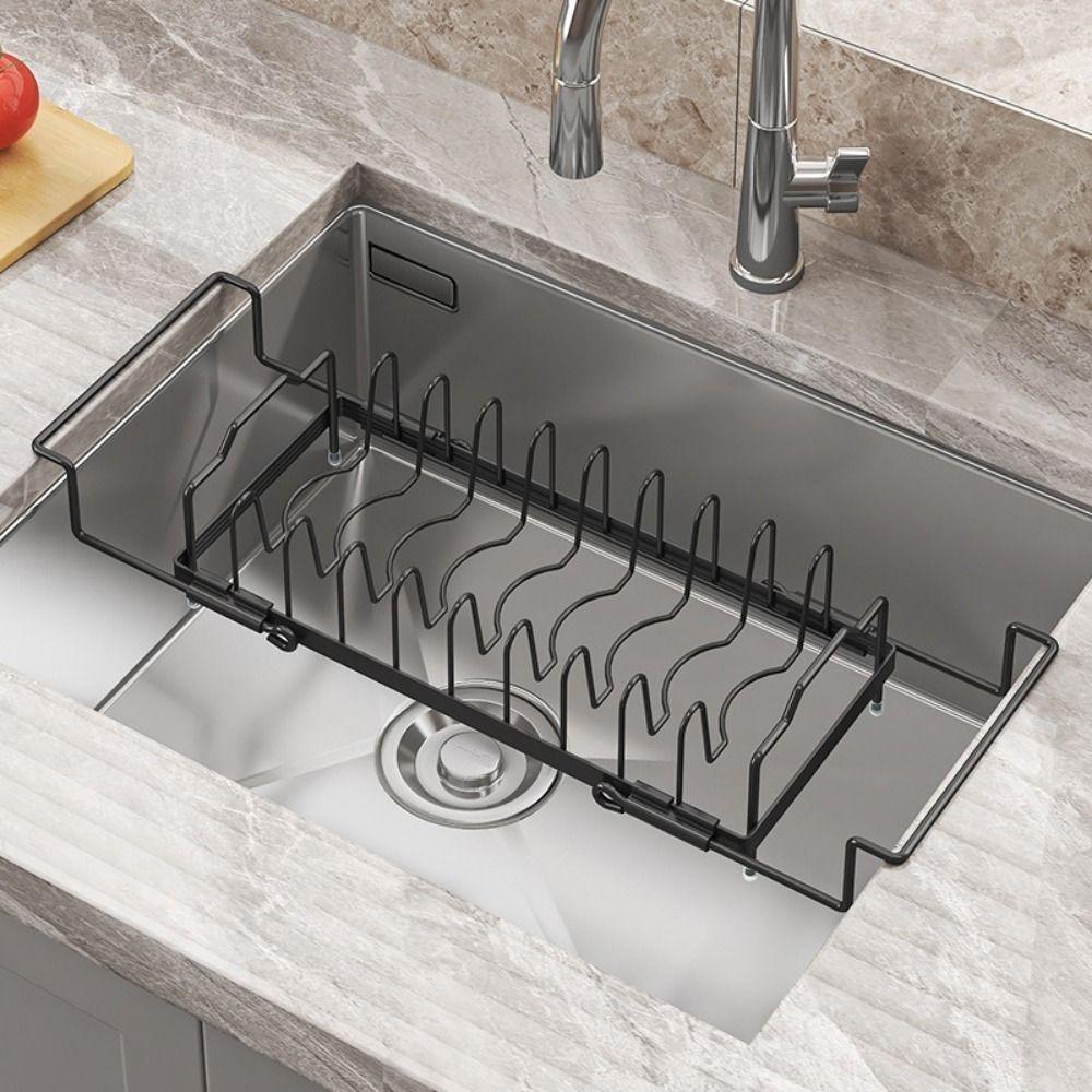 Non-Slip Expandable Dish Drying Rack Draining Sink Drain Rack Sink Dish Drying Rack Kitchen