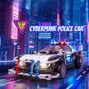 Cyberpunk Series Assembled Patrol Police Car Model Ornaments Assembled Toys Entry-Level Cool Construction Block Car