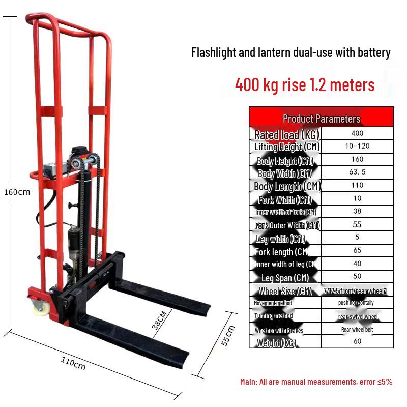 Yuzhe Manual Mini Forklift: Small Hydraulic Pallet Jack Stacker for Households