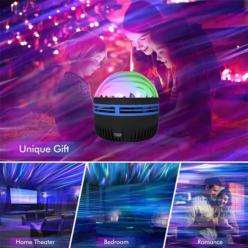 

Проектор северного сияния Aurora Galaxy 2 в 1 Проектор северного сияния Galaxy Projector Light Цветная лампа для проектора 1