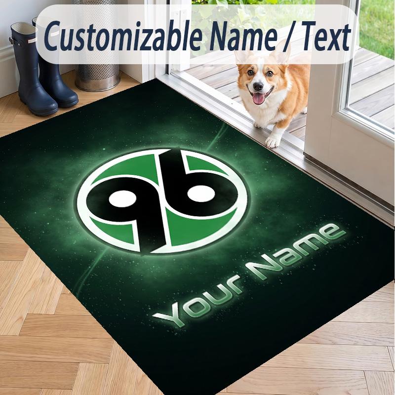 Custom Text Printed Rug Hannover 96 Non Slip Floor Carpet For Home Room Decor
